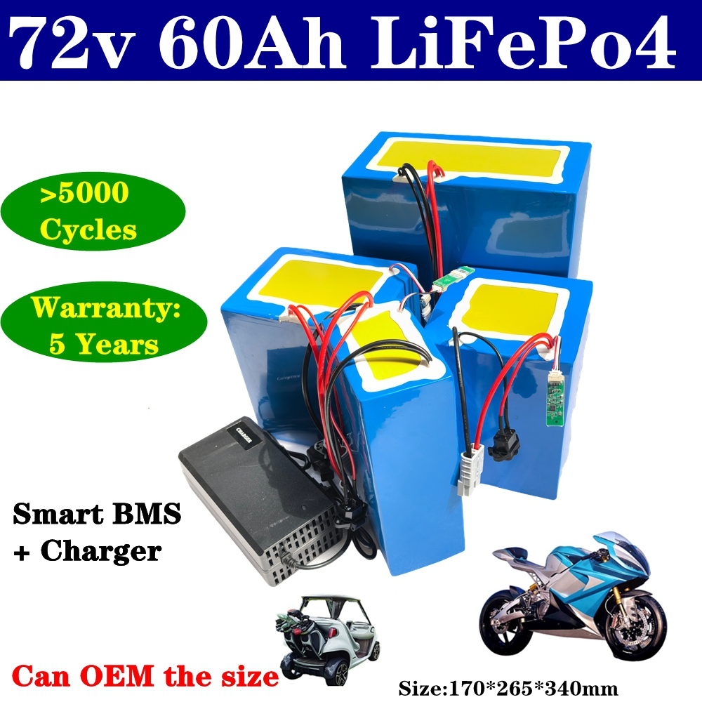 Batterie au lithium 72V 60Ah l - 72V 60Ah Lifepo4 Battery Pack avis et prix
